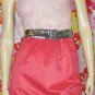 SEXY 60s MOD ELECTRO NEON Pink VF Satin Slip Skirt S pinup glam
