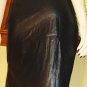 90s TOTAL VAMP Slick Black Faux Leather High Waisted PENCIL SKIRT w/ Leopard Trim 5/6