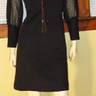 THE MOD LOLITA  Black PUFF SLV vintage 60s YOUNG SOCIETY Mini Dress S/M