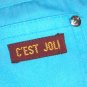 DISCO 80s Turquoise Blue High Waisted SKINNY Capri Cigarette Pants C'EST JOLIE XS