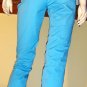 DISCO 80s Turquoise Blue High Waisted SKINNY Capri Cigarette Pants C'EST JOLIE XS