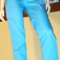 DISCO 80s Turquoise Blue High Waisted SKINNY Capri Cigarette Pants C'EST JOLIE XS