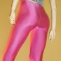 ULTIMATE DISCO DIVA vintage 80s HOT Electric PINK Skinny SPANDEX Pants Leggings skin tight glam M.