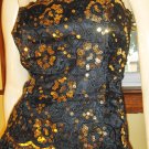 vintage 80s ALCHEMY by Joo Mee Glam Gold Sequin Black Satin Party Prom Mini Dress Size 9/10 vintage 80s ALCHEMY by Joo Mee Glam Gold Sequin Black Satin Party Prom Mini Dress Size 9/10
