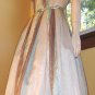 Vintage Atomic 50s Swing Kitten Striped Print Circle Skirt Dress S