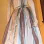 Vintage Atomic 50s Swing Kitten Striped Print Circle Skirt Dress S
