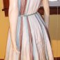 Vintage Atomic 50s Swing Kitten Striped Print Circle Skirt Dress S