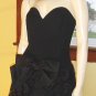 Vintage 80s MOD LOLITA BIG BOW Black Lace Party Mini Dress Sz 12