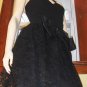 Vintage 80s MOD LOLITA BIG BOW Black Lace Party Mini Dress Sz 12