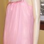 Glam Pink Double Nylon Sheer Chiffon Nightgown vintage 60s 70s S/M