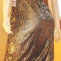 80s ELECTRO DISCO GLAM Gold Lamé Tiger Striped Pencil Skirt MINT NOS M.