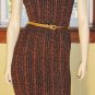 80s DISCO GLAM Copper Metallic SEXY Formfit Mini Sweater Dress M. vintage vamp