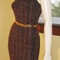 80s DISCO GLAM Copper Metallic SEXY Formfit Mini Sweater Dress M. vintage vamp