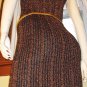 80s DISCO GLAM Copper Metallic SEXY Formfit Mini Sweater Dress M. vintage vamp