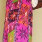 Psychedelic 60s SEARS Swanky MOD NEON Hippie Girl Maxi Dress M/L