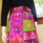 Psychedelic 60s SEARS Swanky MOD NEON Hippie Girl Maxi Dress M/L