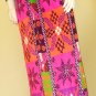 Psychedelic 60s SEARS Swanky MOD NEON Hippie Girl Maxi Dress M/L