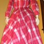 RETRO Rockabilly 80s does 50s Pink Gingham Circle Skirt SWING DRESS Sz. 12