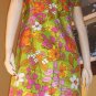 60s Psychedelic Neon Flower Power Mod Shift Mini Dress w/ Jacket S/M