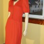 Sassy 70s Retro Red Puff Slv Pin Up Lolita Dress M.