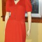 Sassy 70s Retro Red Puff Slv Pin Up Lolita Dress M.