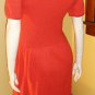 Sassy 70s Retro Red Puff Slv Pin Up Lolita Dress M.