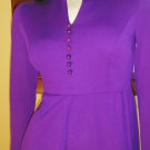 MOD 70s ELECTRIC Purple Babydoll Mini Dress DEBBI DOBSON S/M