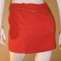Vintage Mod Retro 90s does 60s Orange Button down GO GO Mini Skirt by PARAMETER S.