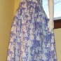 VTG 90s Kitty Cat Print Cotton Full Skirted Jumper Dress WORLDLY DESIGNS S/M