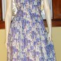 VTG 90s Kitty Cat Print Cotton Full Skirted Jumper Dress WORLDLY DESIGNS S/M