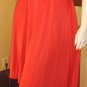 70s DISCO DANCER Coral Red Polyester Flairy Aline Skirt SZ 6