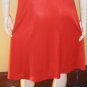 70s DISCO DANCER Coral Red Polyester Flairy Aline Skirt SZ 6