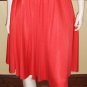 70s DISCO DANCER Coral Red Polyester Flairy Aline Skirt SZ 6