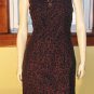 80s Rocker Chick Leopard Kitty Print Formfit Denim Minidress S.
