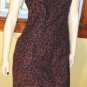 80s Rocker Chick Leopard Kitty Print Formfit Denim Minidress S.