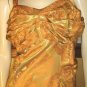 Bodacious Bombshell Sexy 60s Glam Gold Brocade Curvy Cocktail Dress M/L