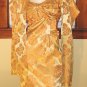 Bodacious Bombshell Sexy 60s Glam Gold Brocade Curvy Cocktail Dress M/L