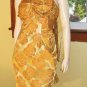 Bodacious Bombshell Sexy 60s Glam Gold Brocade Curvy Cocktail Dress M/L
