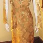Bodacious Bombshell Sexy 60s Glam Gold Brocade Curvy Cocktail Dress M/L