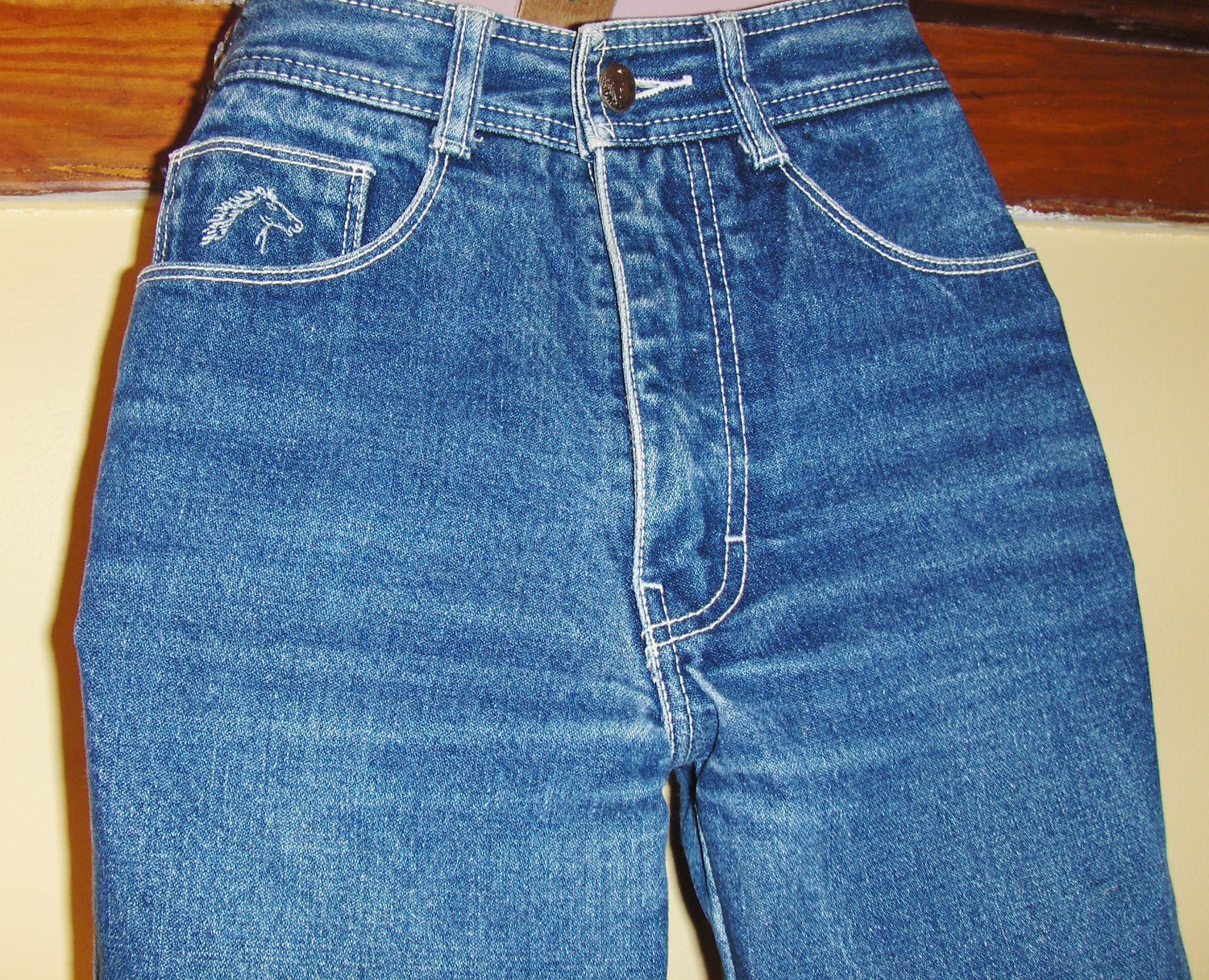 CLASSIC JORDACHE Vintage DISCO DESIGNER Blue Jeans 26/28 XS 70s 80s