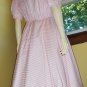 Retro 80s does 50s Pink Candy Striper Circle Skirt Swing Kitten Dress Sz. 18