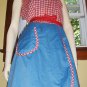 Vintage 60s Rockabilly Pinup Doll Red Gingham Print Romper Skort Sz L