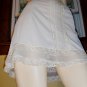 Vintage 60s Crystal Pleat Chiffon Frilly White Lace Nylon Mini Slip S.