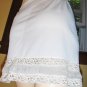 Vintage 60s Crystal Pleat Chiffon Frilly White Lace Nylon Mini Slip S.