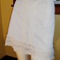 Vintage 60s Crystal Pleat Chiffon Frilly White Lace Nylon Mini Slip S.