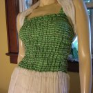 Vintage 70s Boho Hippie Goddess Smocked Gauze Pleated Peasant Maxi Dress S. Vintage 70s Boho Hippie Goddess Smocked Gauze Pleated Peasant Maxi Dress S.