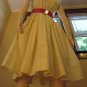 Sunshine Yellow Pinup Rockabilly Swing Kitten Circle Skirt Dress M vintage 50s 60s