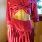 Vintage I Dream Of Jeannie Style Harem Hot Pink Satin 70s 80s Sexy Disco Outfit Costume M