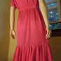 Roaring 20s Flapper Girl Style Rosey Pink Ruffle Hem Dress M/L vintage 70s 80s glam