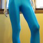 ULTIMATE DISCO DIVA vintage 80s ELECTRIC BLUE Skinny SPANDEX Pants Leggings skin tight glam L.